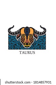 Vector of taurus horoscope sign 