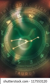 Vector Taurus Zodiac Sign