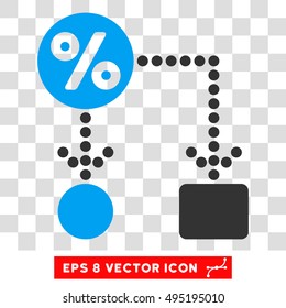 Vector Tax Cashflow EPS vector icon. Illustration style is flat iconic bicolor blue and gray symbol on a transparent background.