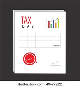 Vector tax document design, vector illustration
