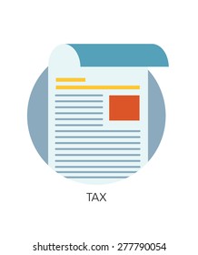 Vector tax flat icon 