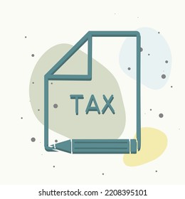 Vector tax form on multicolored background. Layers grouped for easy editing illustration. For your design.