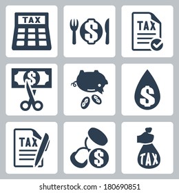 Vector tax icons set