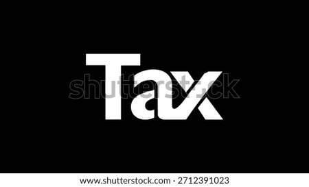 Vector TAX letter initial monogram logo design.