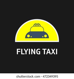 Vector of taxi badges, logos and labels on colorful background. vector illustration