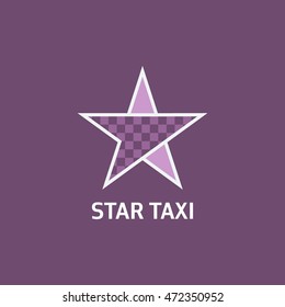 Vector of taxi badges, logos and labels on colorful background. vector illustration