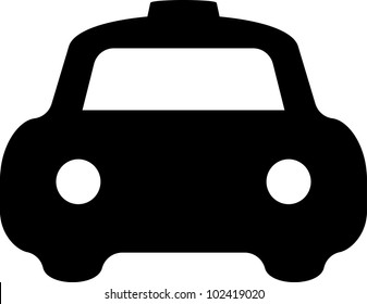 Vector taxi icon isolated