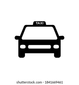 Vector Taxi icon on isolated white background for UI/UX and website.