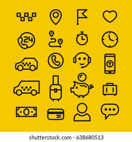 Vector taxi icon set