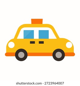 Vector of taxi on white background.