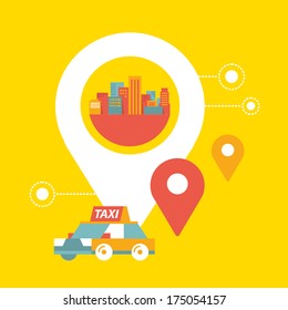 Vector taxi service and navigation in city