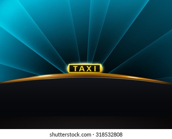 vector taxi sign