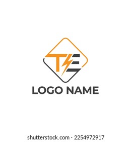 Vector te energy modern logo design concept 