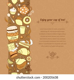 Set Handdrawn Fast Food Menu Background Stock Vector (Royalty Free ...