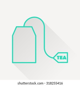 Vector tea bag icon.  