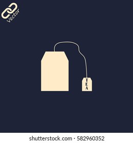 vector tea bag icon