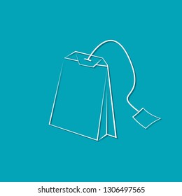 Vector tea bag icon. Food icon