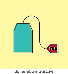 Vector tea bag icon. Food icon. Eps10