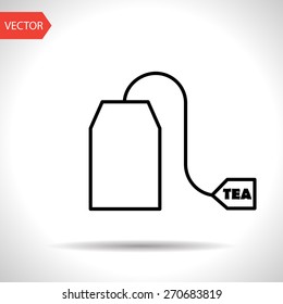 Vector tea bag icon. Food icon. Eps10