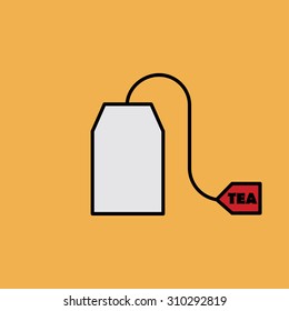 Vector tea bag icon. Food icon. Eps10