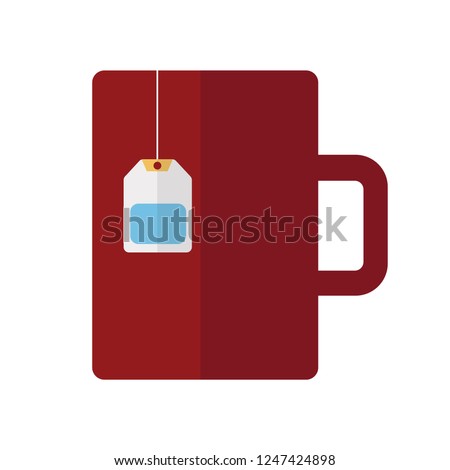 vector tea or coffee cup illustration. hot drink symbol. mug icon