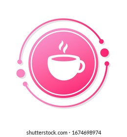 Vektorillustration Teetasse. Cup für Café oder Restaurant Illustration Logo Symbol