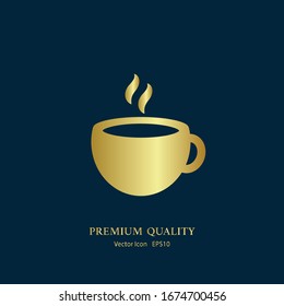 Vector tea cup. Cup for Cafe or Restaurant Illustration Logo Symbol