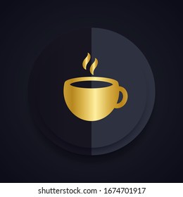 Vector tea cup. Cup for Cafe or Restaurant Illustration Logo Symbol