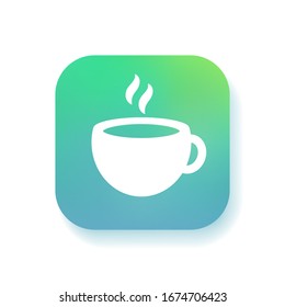 Té vectorial. Símbolo del logotipo de la copa para café o restaurante