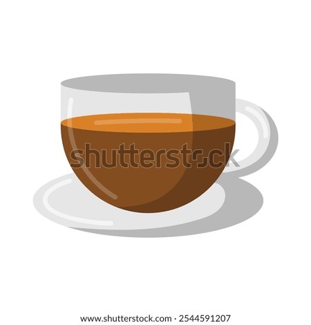 Vector tea cup, cup of tea clip art, tea or coffe mug clip art, coffee cup flat illustration design isolated on white background