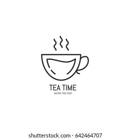 Vector Tea cup icon in trendy linear style