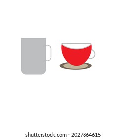 logotipo de taza o taza de té vectorial o clipart