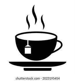 Vector Tea Glyph Icon Design
