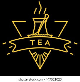 Vector Tea Icon with Linear Style