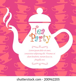 Vector Tea Party Card Design