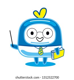 Vector teacher character illustration.
