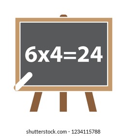 vector teaching board illustration - classroom learning equipment symbol sign.  learning board sign symbol