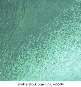 Vector teal green foil background template for cards, hand drawn mint colored backdrop - invitations, posters, cards.