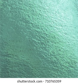 Vector teal green foil background template for cards, hand drawn mint colored backdrop - invitations, posters, cards.