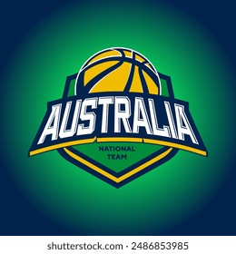 Vector Equipo Australia Baloncesto Emblema