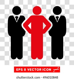 Vector Team EPS vector pictogram. Illustration style is flat iconic bicolor intensive red and black symbol on a transparent background.