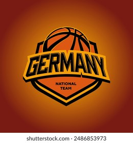 Vector Team Germany Basketball Emblem