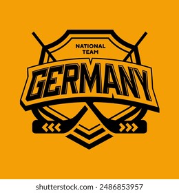 Vector Team Germany Hockey Emblem