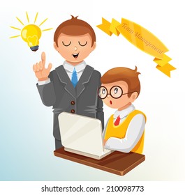 Vector Team Management Concept Illustration