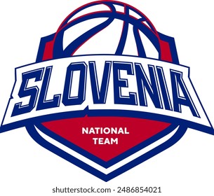 Vector Team Slovenia Basketball Emblem