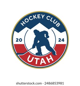 Vector Team Utah State Hockey Emblem