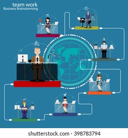 Vector Team work Business brainstorming