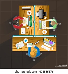 Vector team work Business brainstorming
