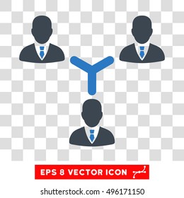 Vector Teamwork EPS vector pictogram. Illustration style is flat iconic bicolor smooth blue symbol on a transparent background.