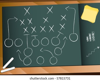 Vector - Teamwork Football Game Plan Strategy